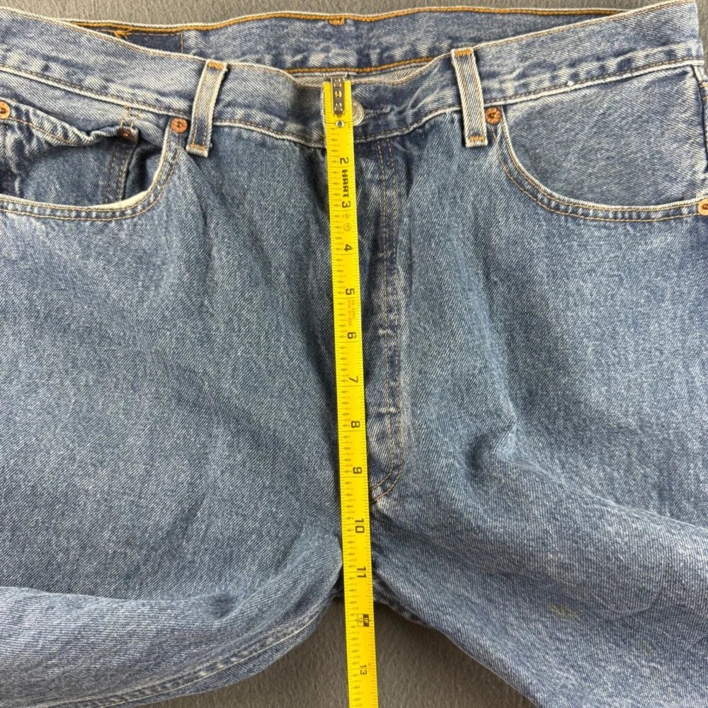 Vintage Levis 501 Jeans Men's 35x36 Blue Button Fly Regular Fit Straight Leg Y2K